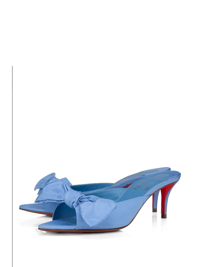 Christian Louboutin Sandals Clear Blue Silk