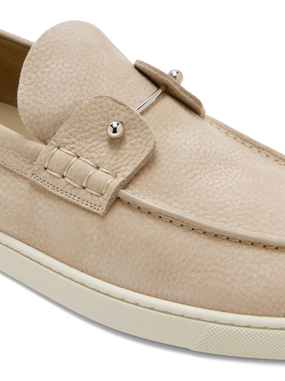 Christian Louboutin Flat shoes Beige Calf Leather