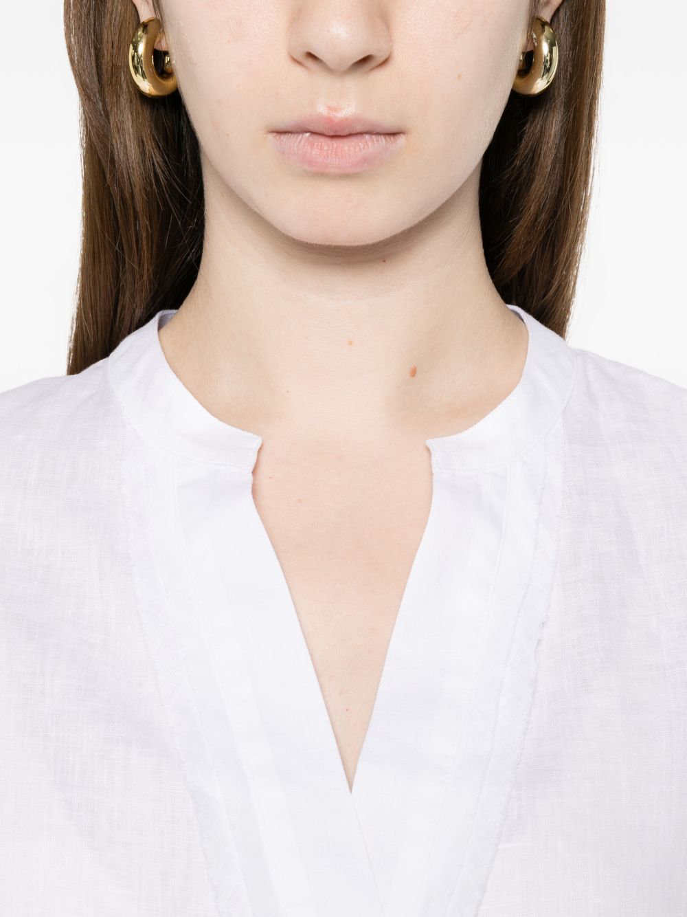 TRAME AUREE Shirts White Linen/flax