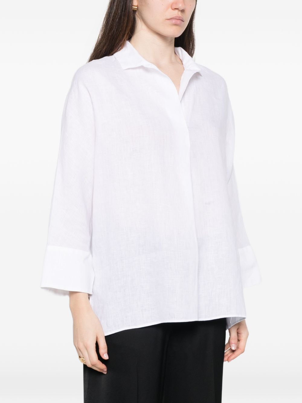 TRAME AUREE Shirts White Linen/flax