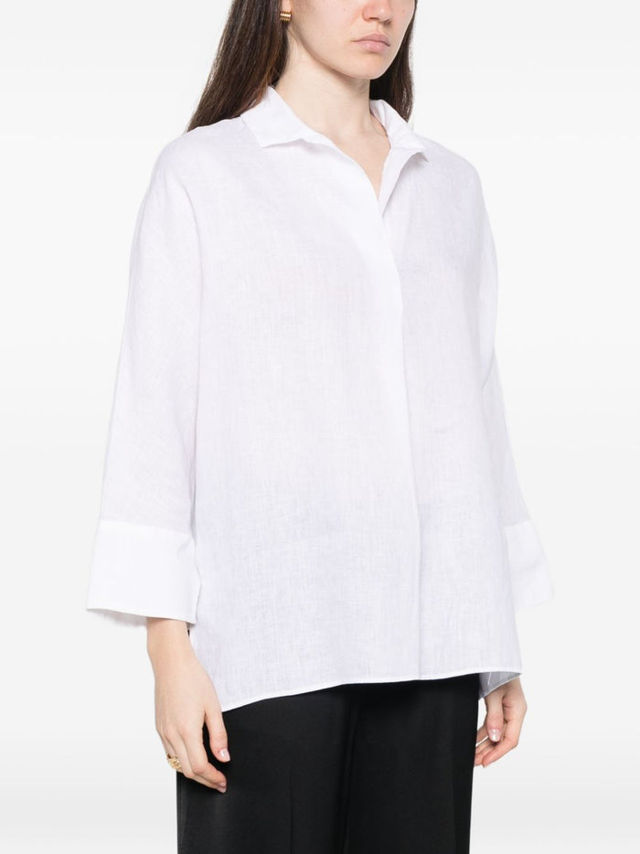 TRAME AUREE Shirts White Linen/flax