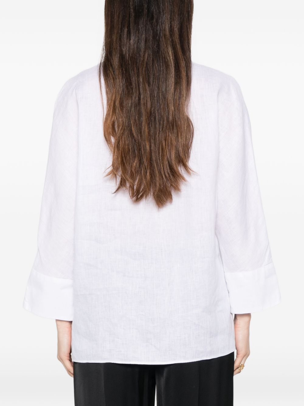 TRAME AUREE Shirts White Linen/flax
