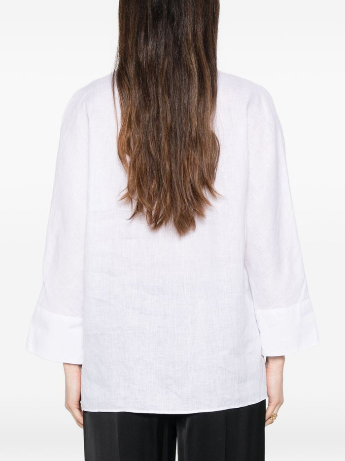 TRAME AUREE Shirts White Linen/flax