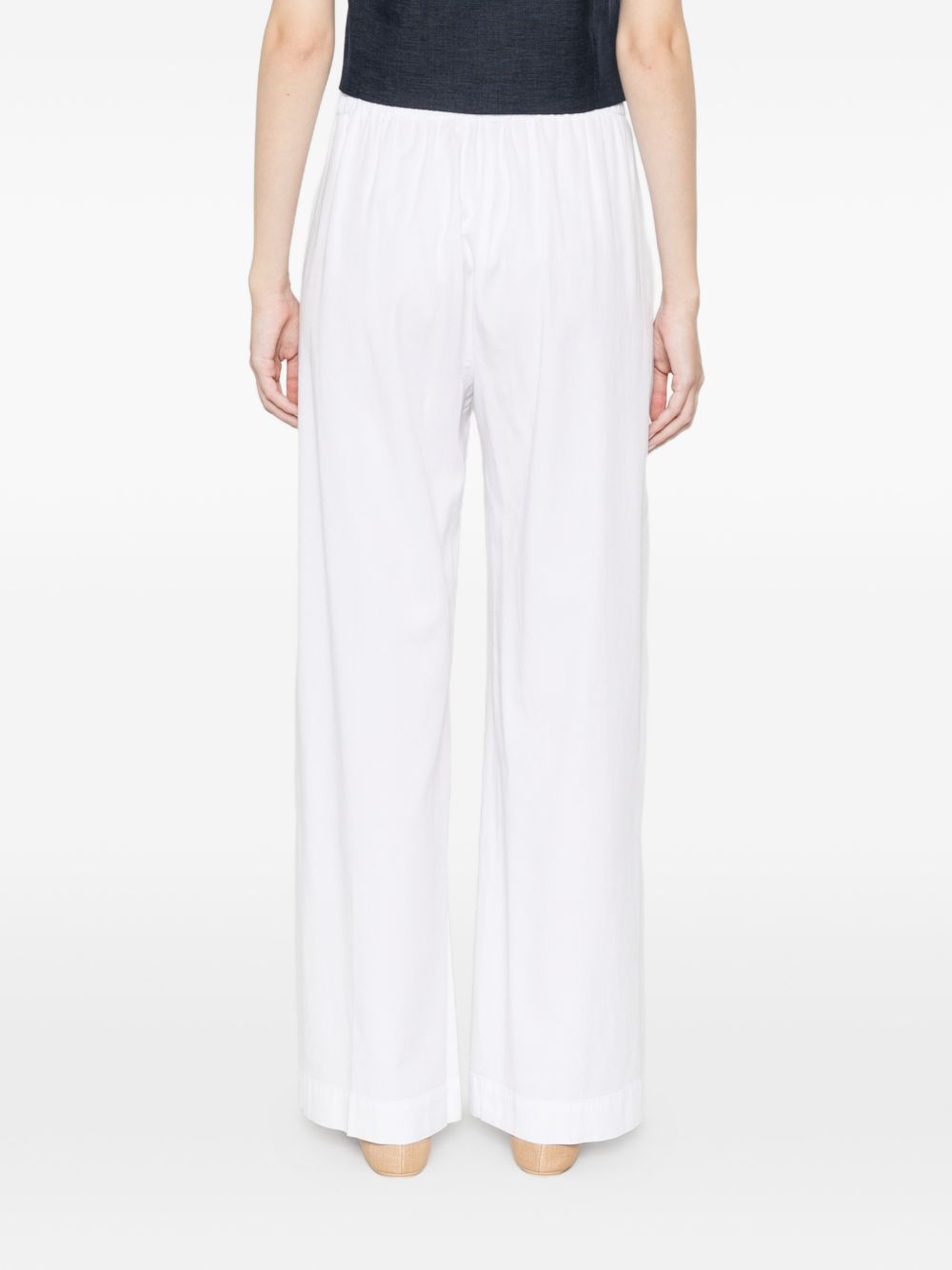 Via Masini 80 Trousers White Lyocell