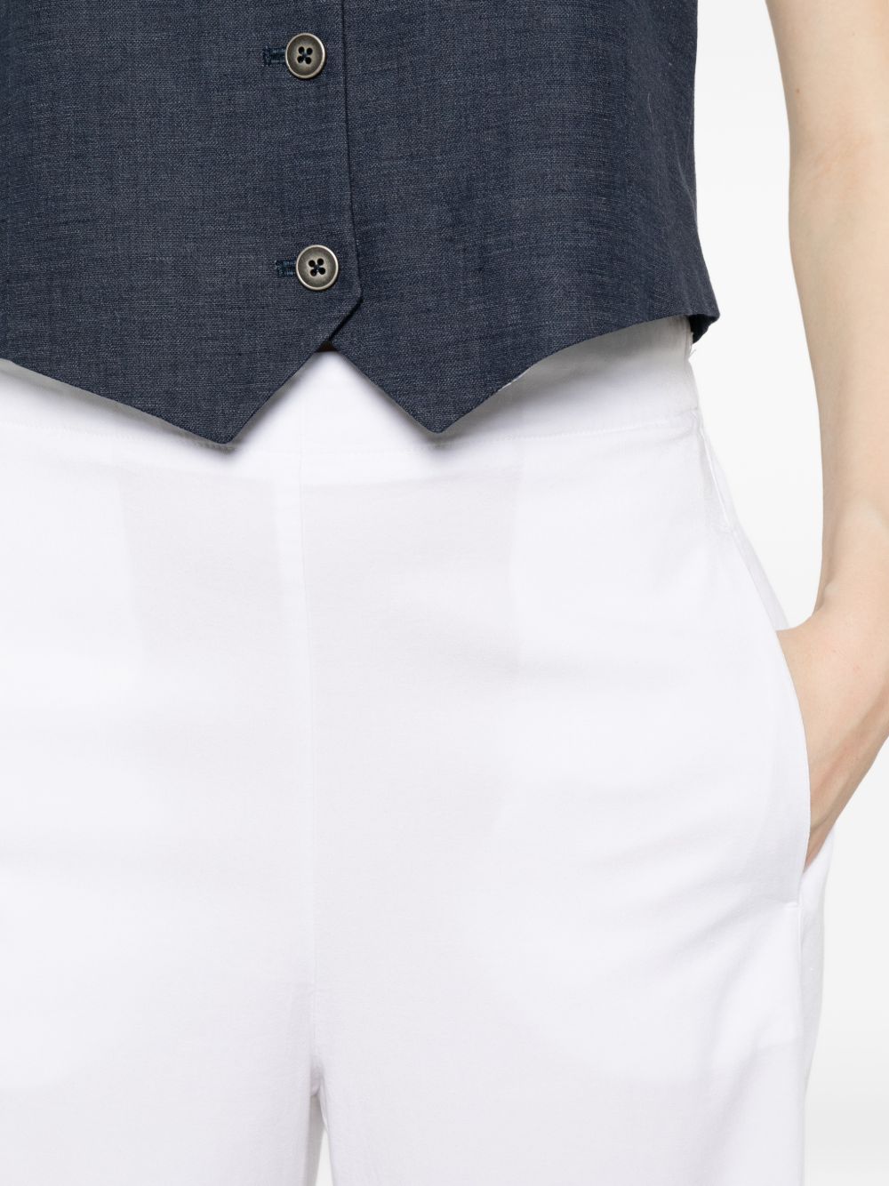 Via Masini 80 Trousers White Lyocell