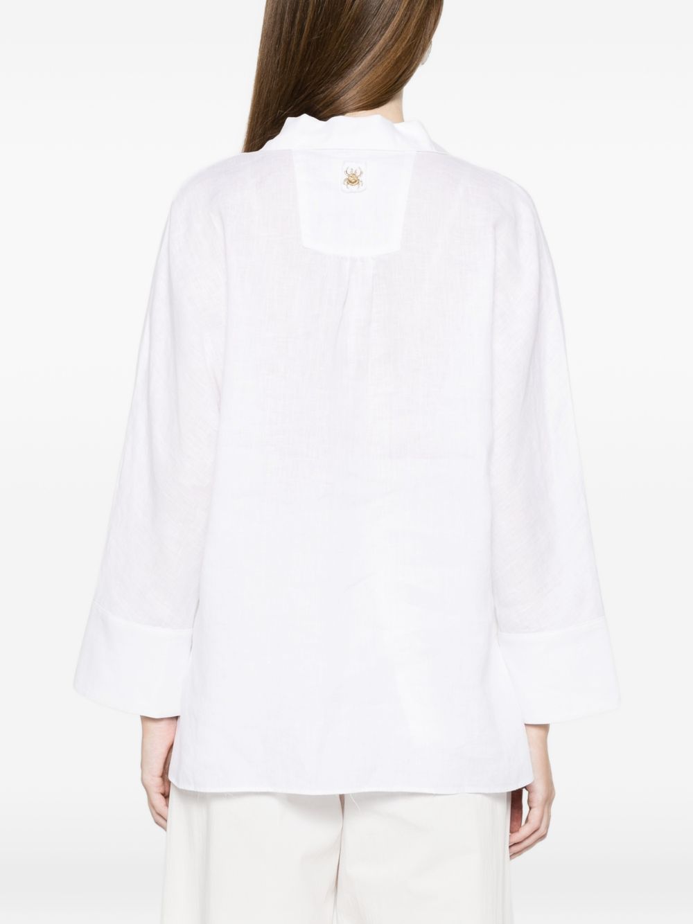 TRAME AUREE Shirts White Linen/flax