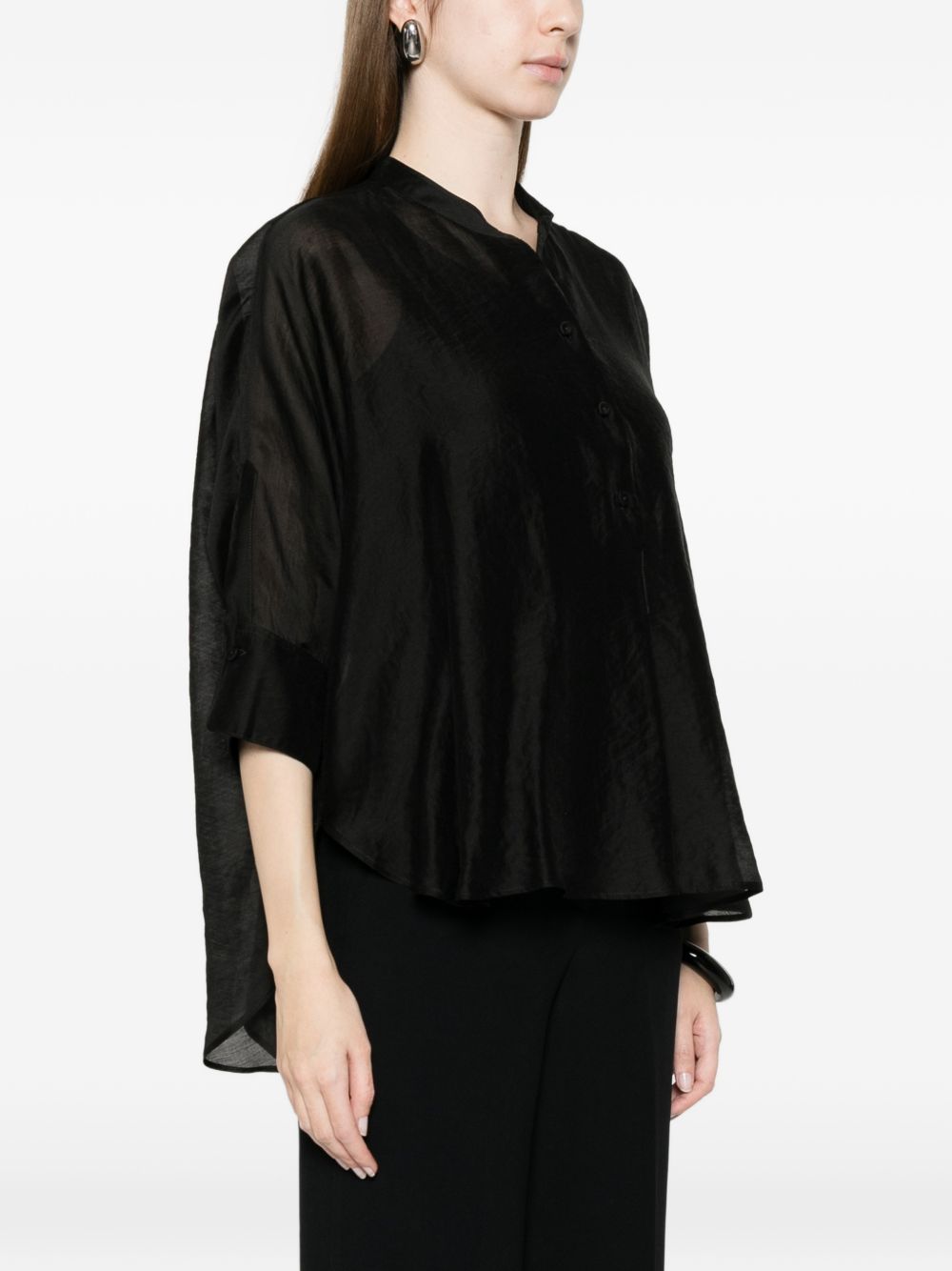 TRAME AUREE Shirts Black Lyocell