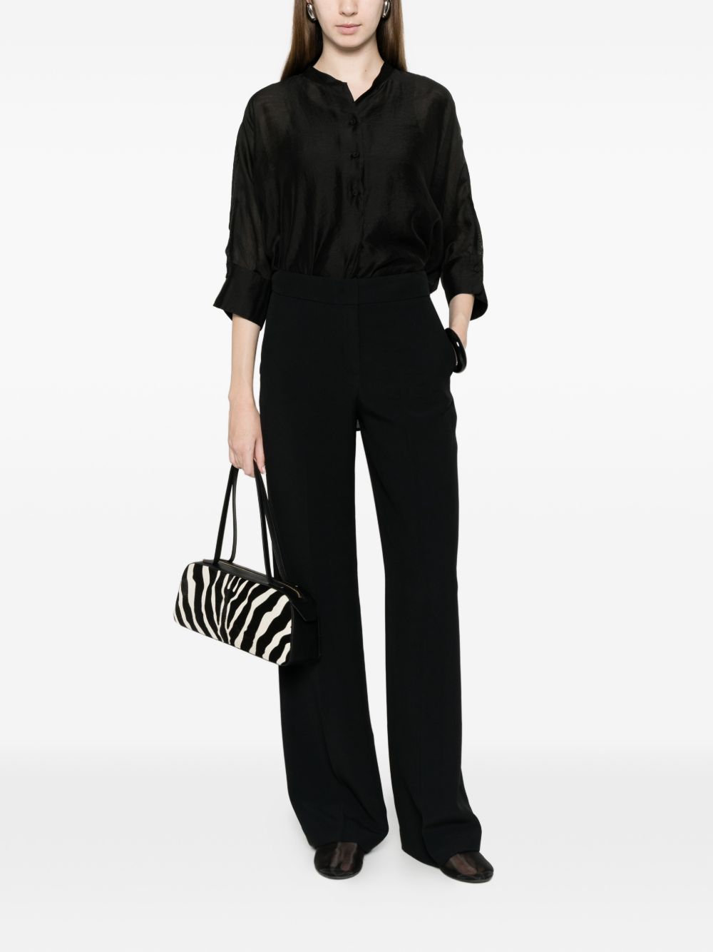 TRAME AUREE Shirts Black Lyocell