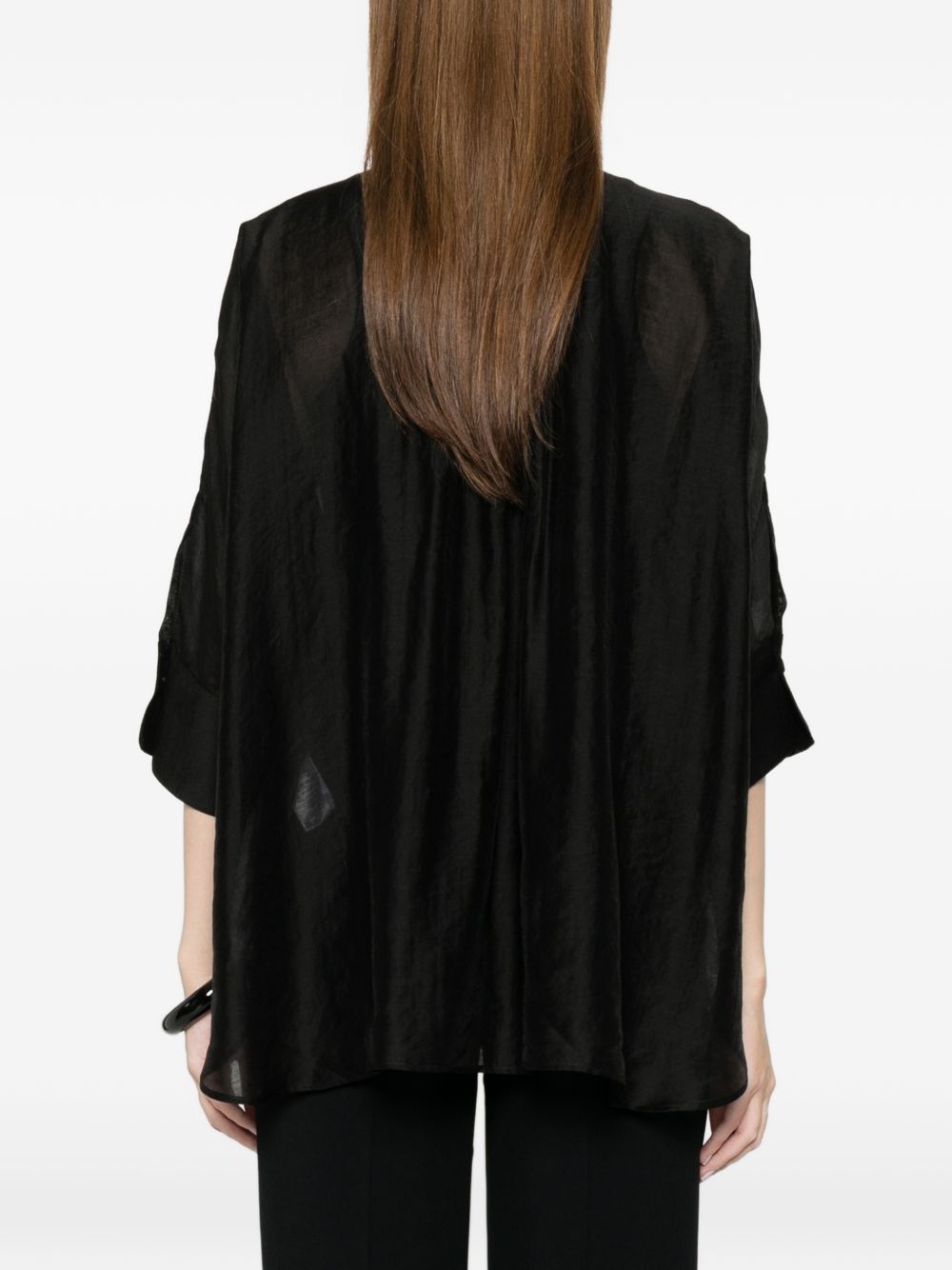 TRAME AUREE Shirts Black Lyocell