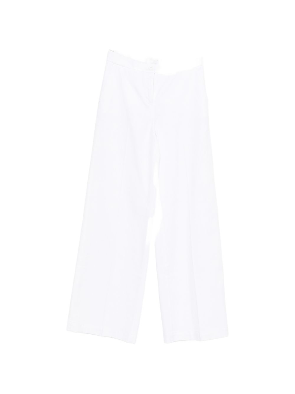 Via Masini 80 Trousers White Cotton