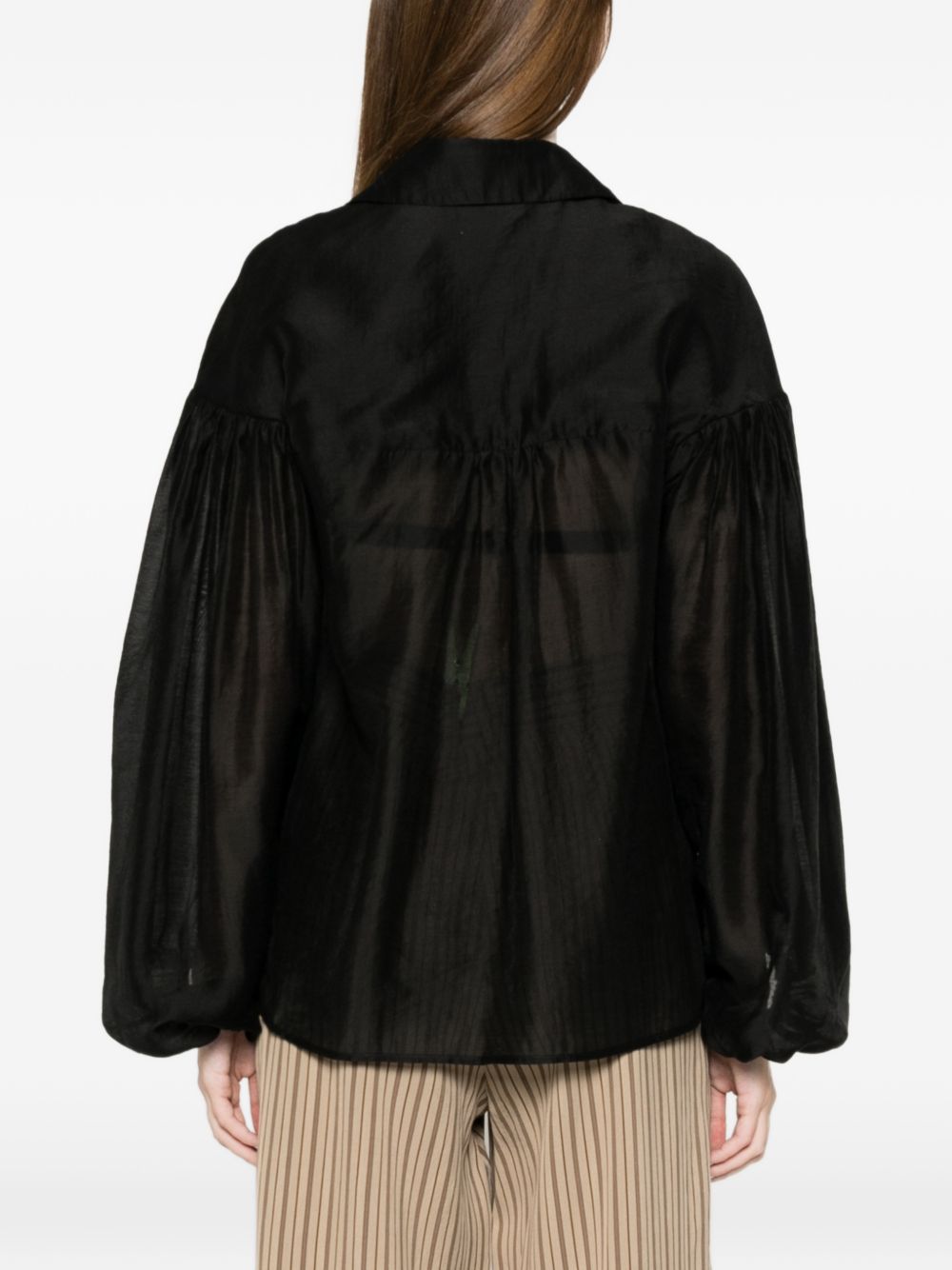 TRAME AUREE Shirts Black Lyocell