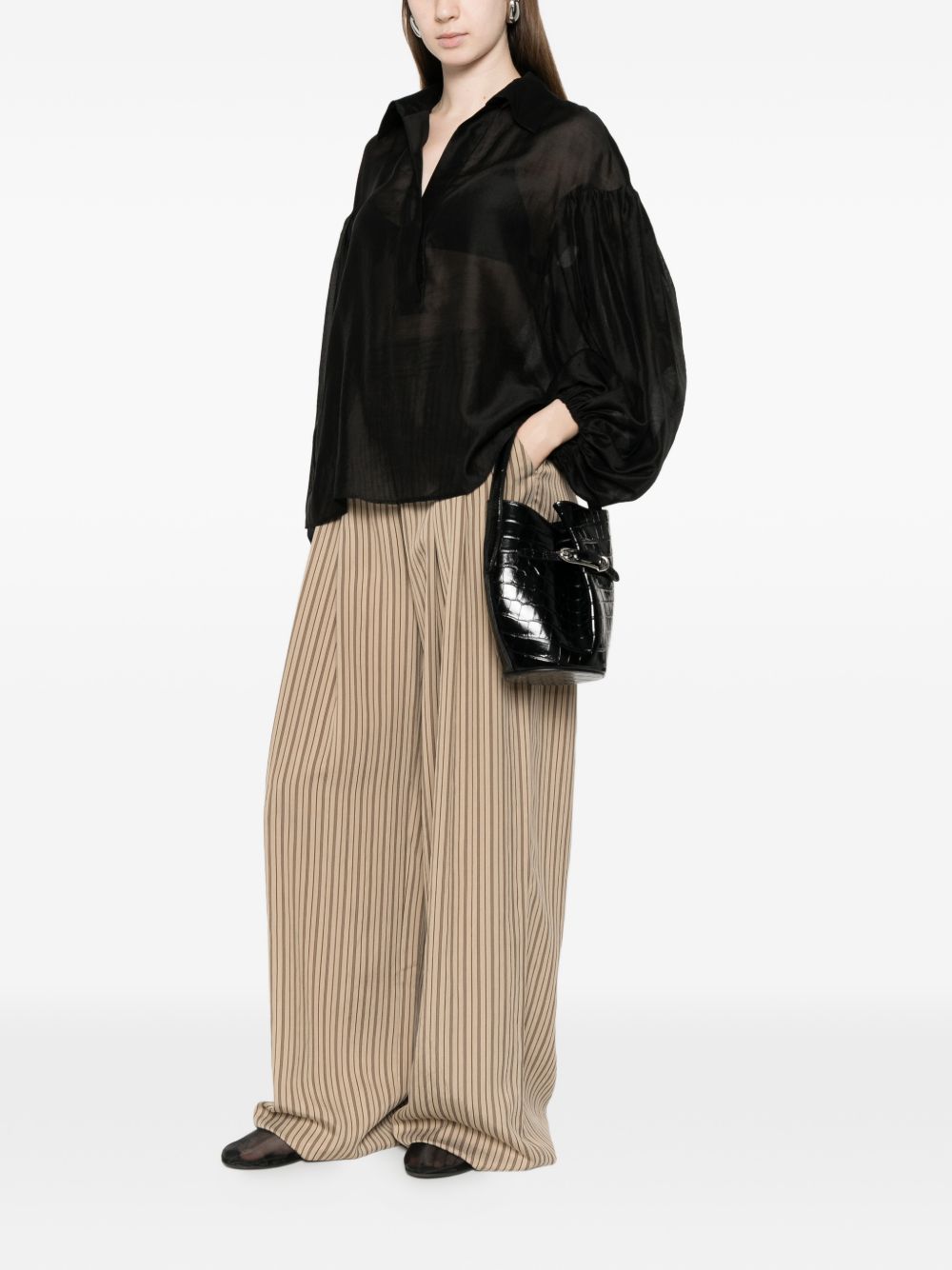 TRAME AUREE Shirts Black Lyocell