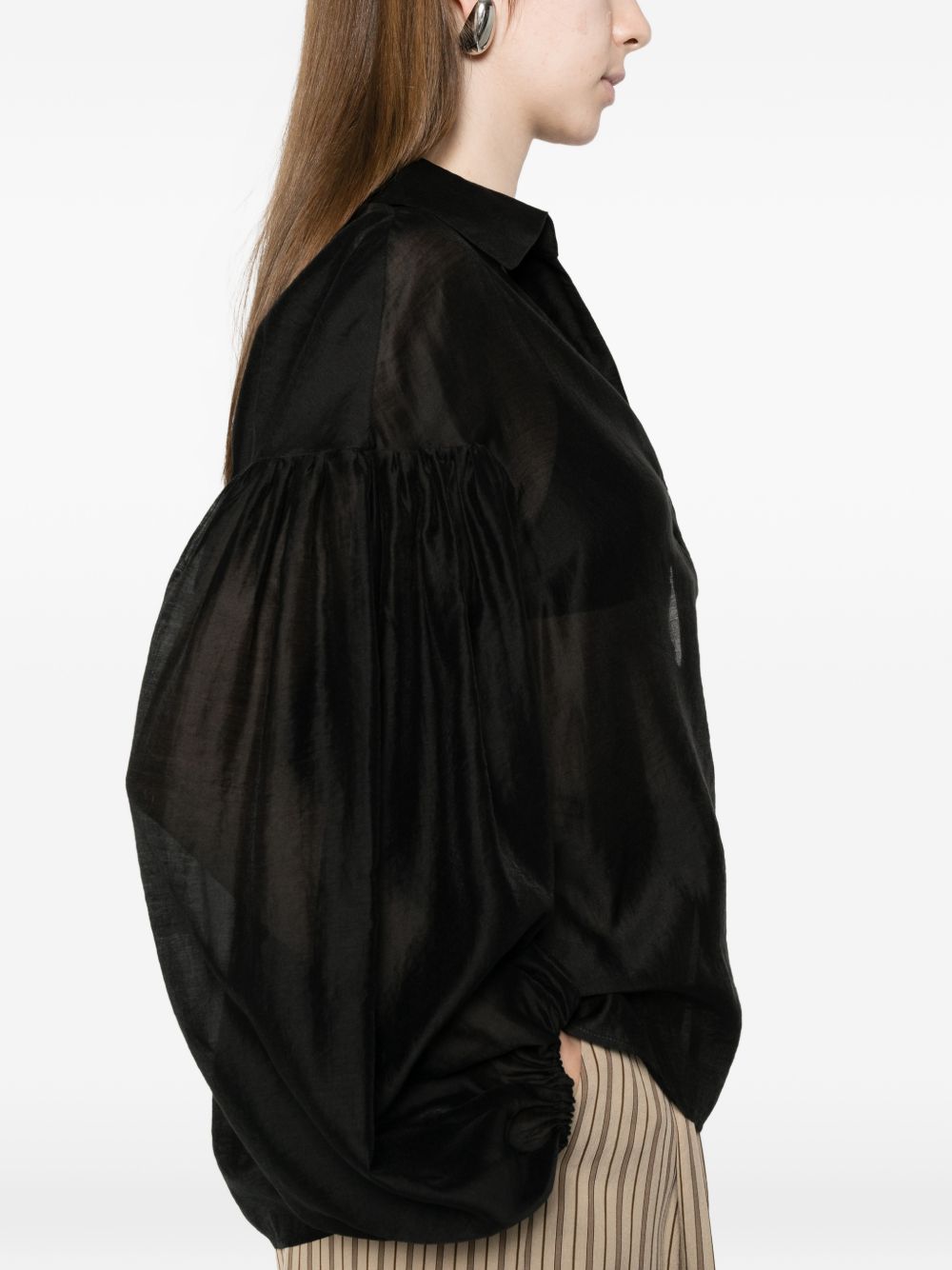 TRAME AUREE Shirts Black Lyocell