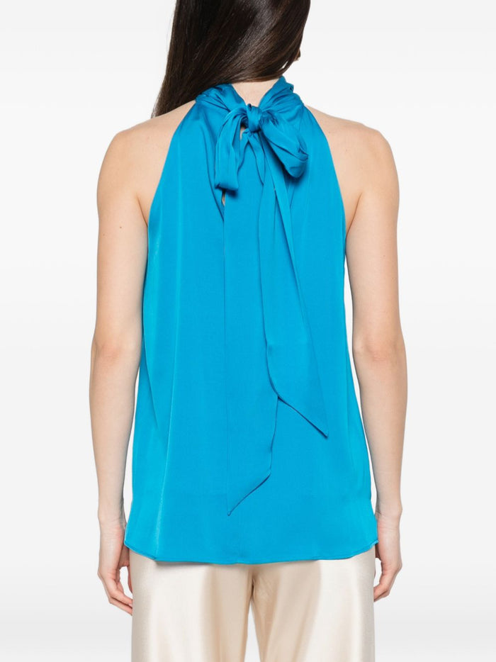 SILK95FIVE Top Clear Blue Silk