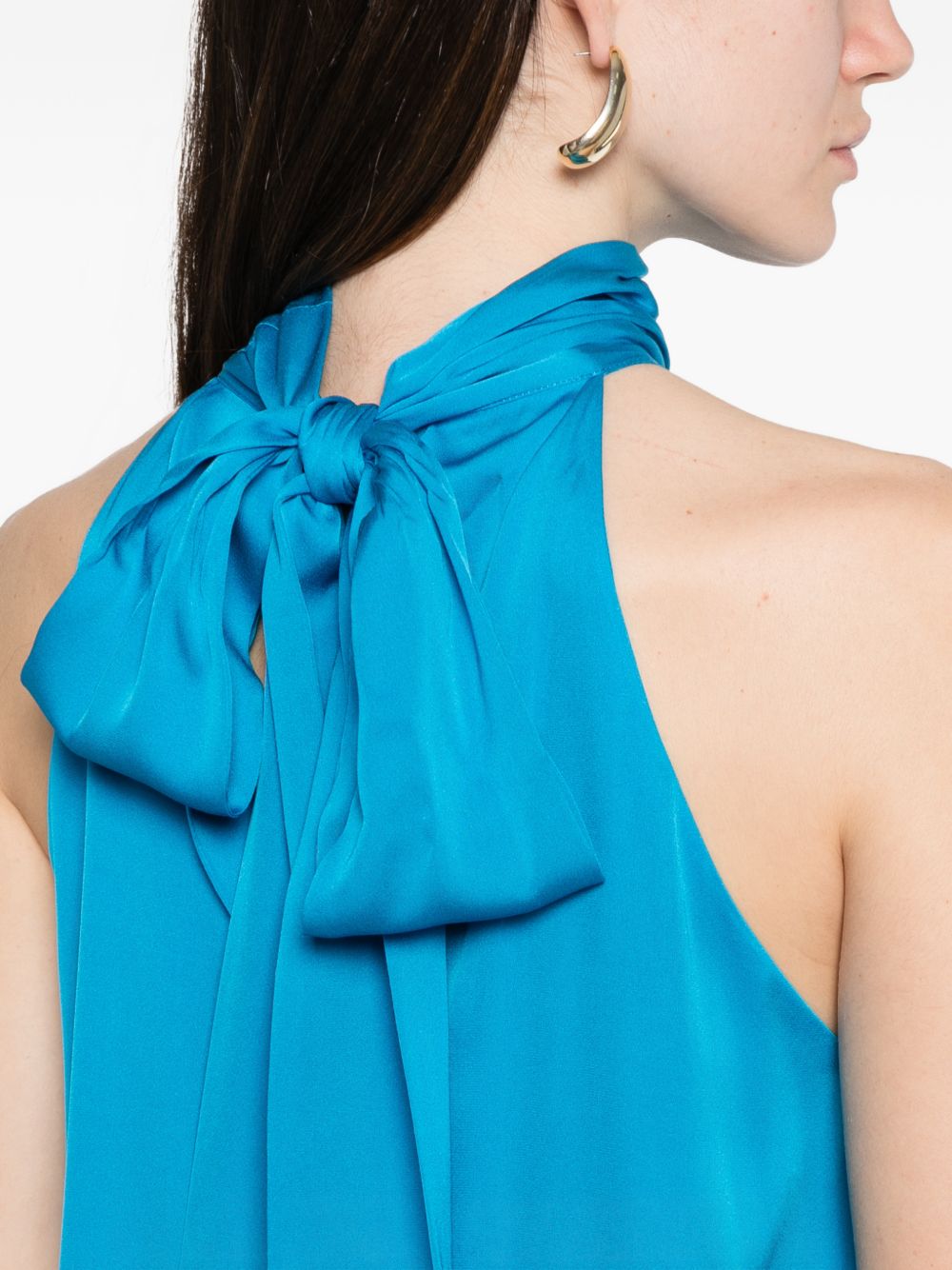 SILK95FIVE Top Clear Blue Silk