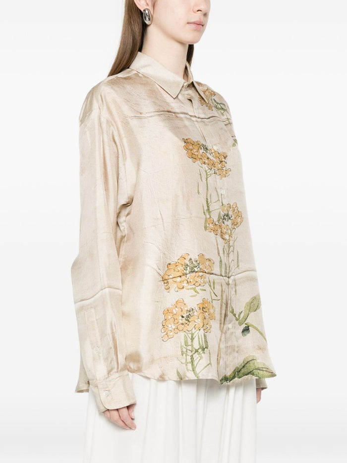 Pierre Louis Mascia Shirts Beige Silk