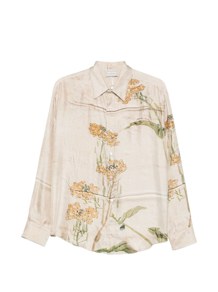 Pierre Louis Mascia Shirts Beige Silk