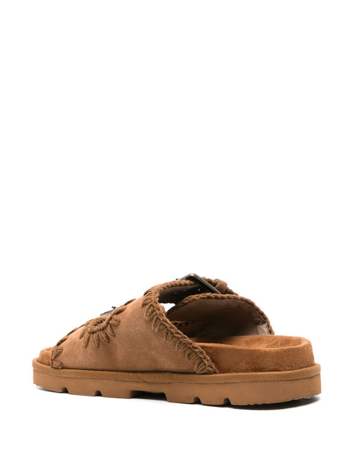 Mou Sandals Marrone Chiaro Calf Suede
