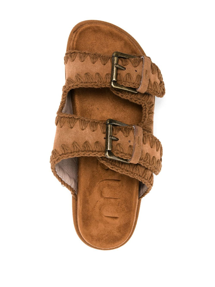 Mou Sandals Marrone Chiaro Calf Suede