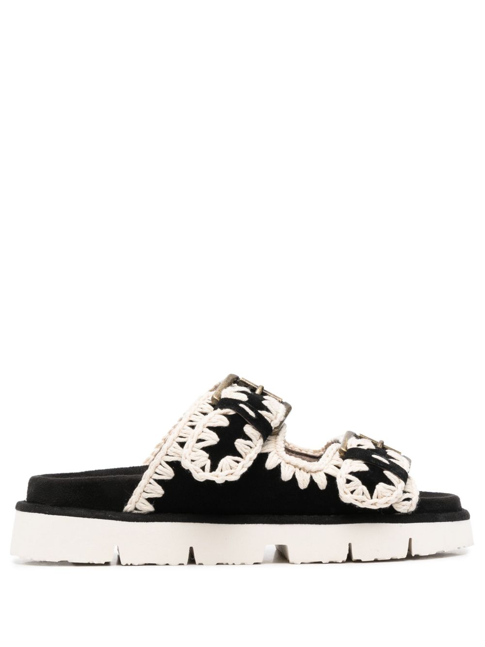 Mou Sandals Black Outer: calf Suede