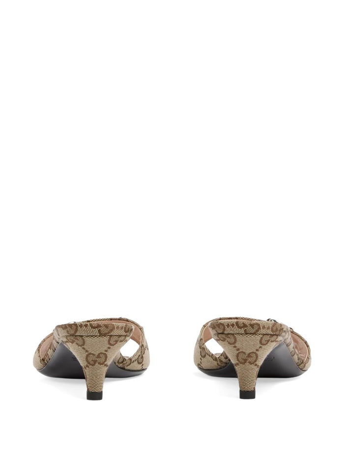Gucci Sandals Beige Polyester Cotton Polyamide