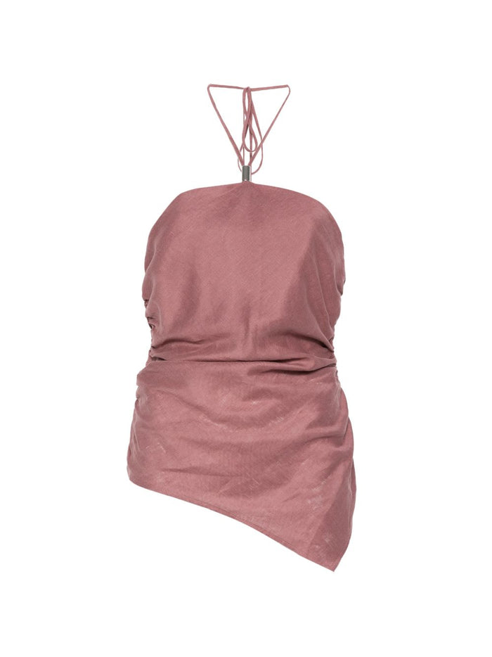 Semicouture Top Bordeaux Linen/flax