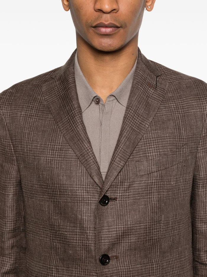 Boglioli Jackets Brown Outer: Linen/flax