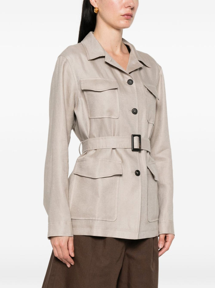 Tagliatore Jackets Beige Outer: linen/flax