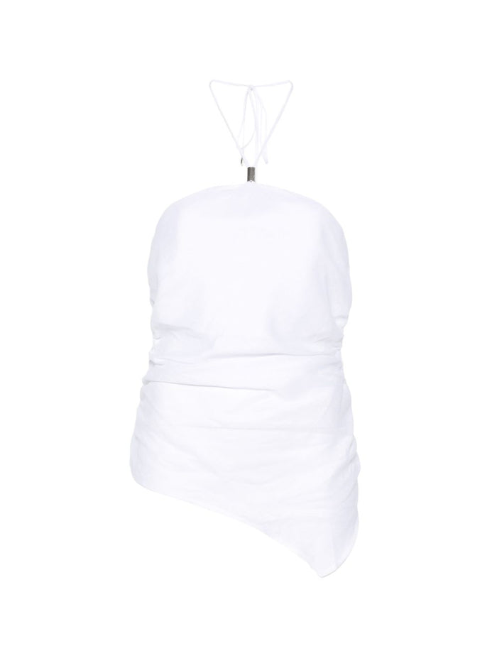 Semicouture Top White Linen/flax