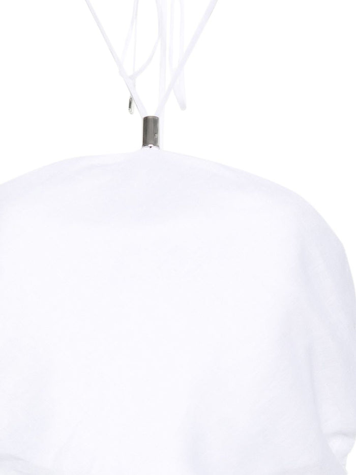 Semicouture Top White Linen/flax