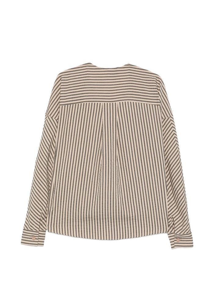 Alysi Shirts Beige Viscose Cotton Silk