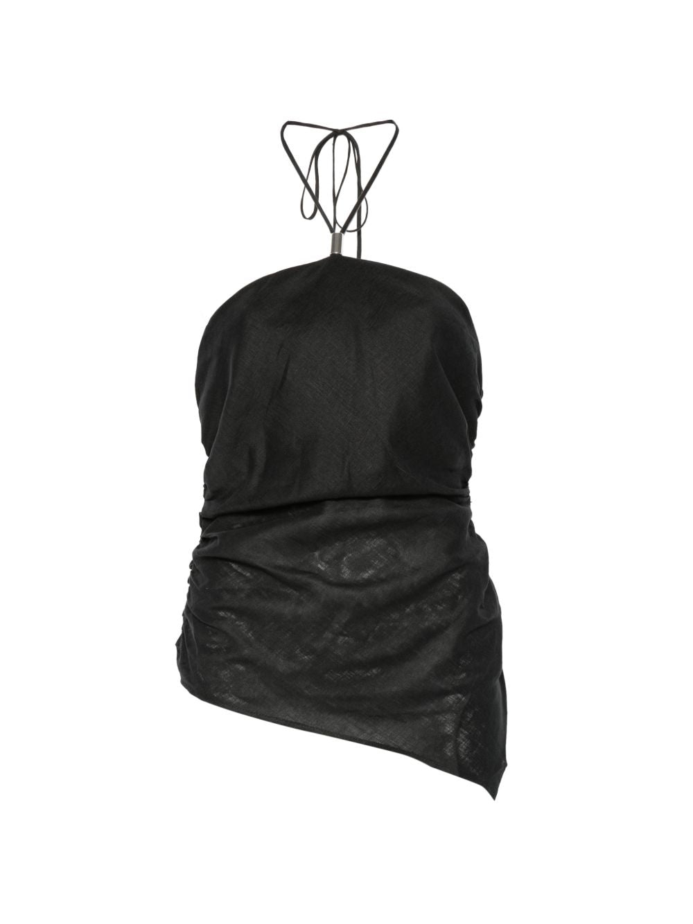 Semicouture Top Black Linen/flax