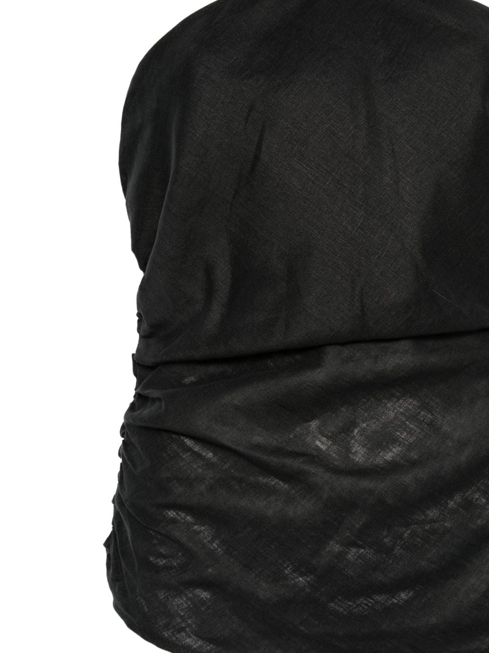Semicouture Top Black Linen/flax