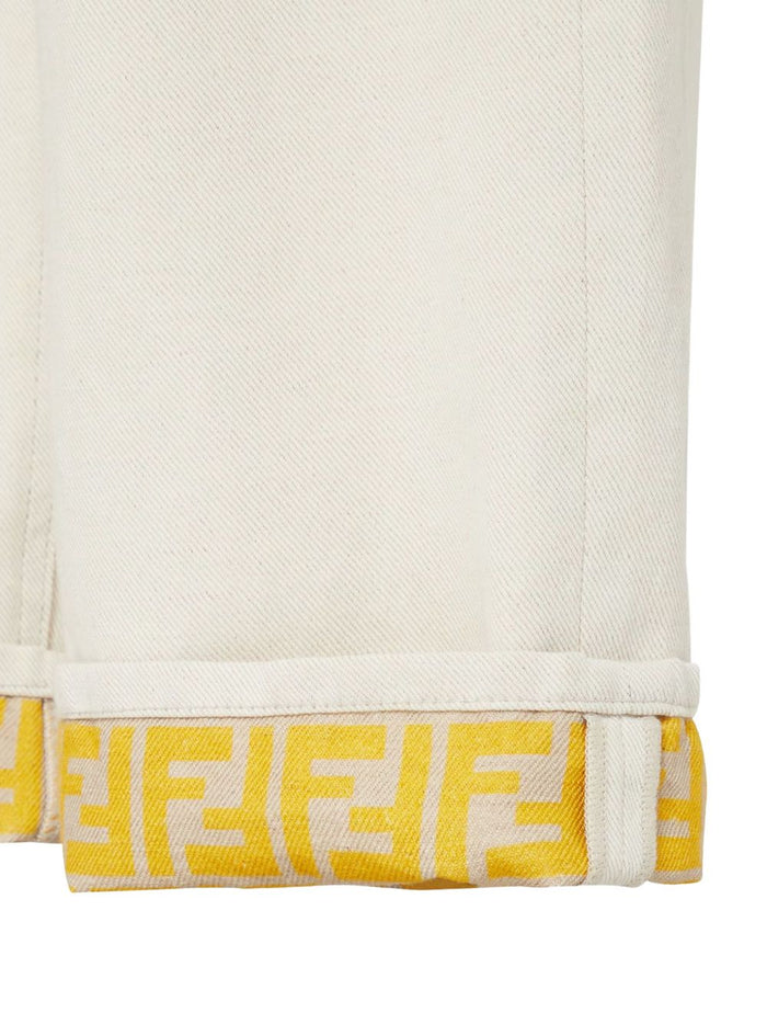 Fendi Jeans Yellow Cotton