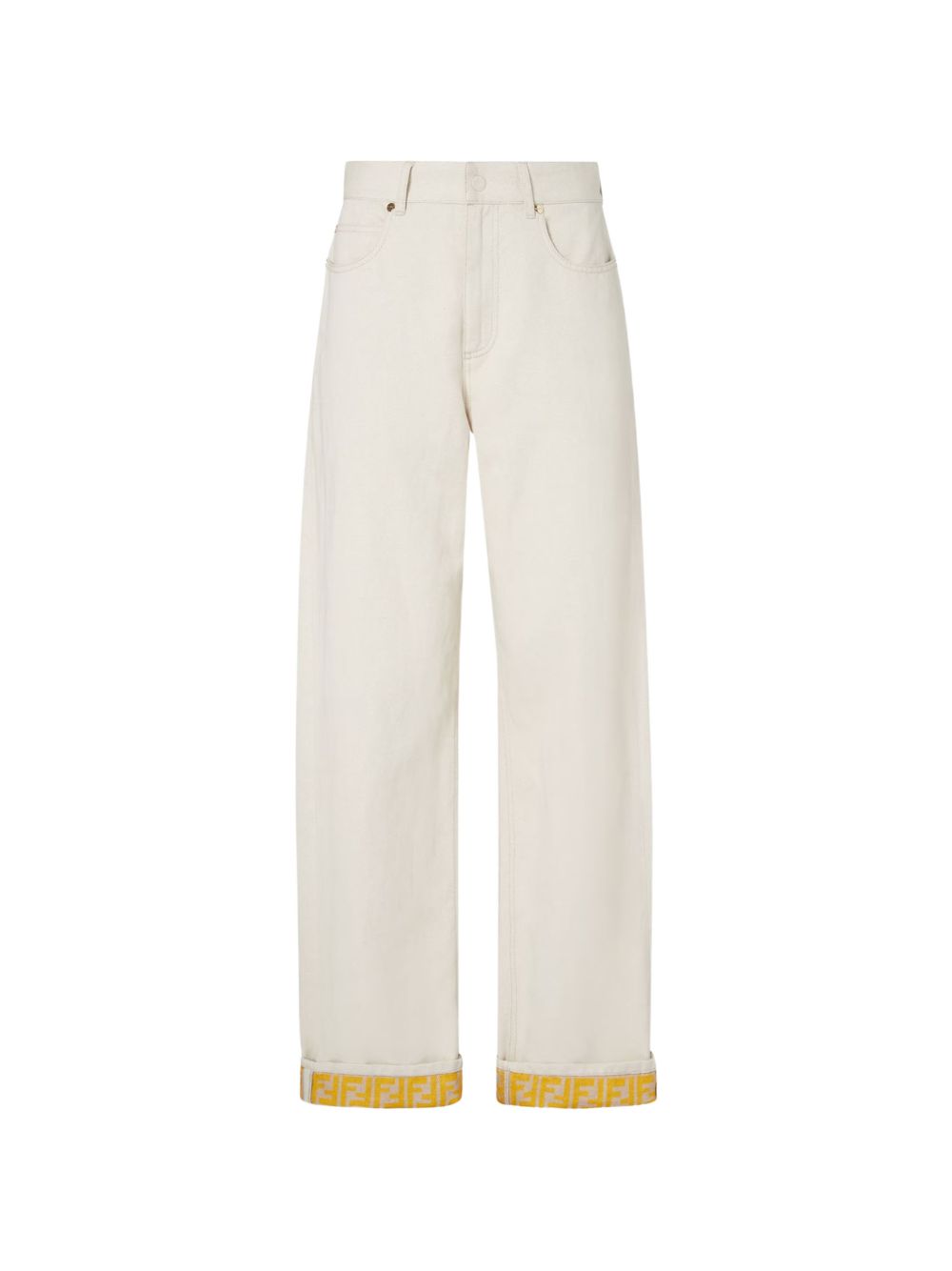 Fendi Jeans Yellow Cotton
