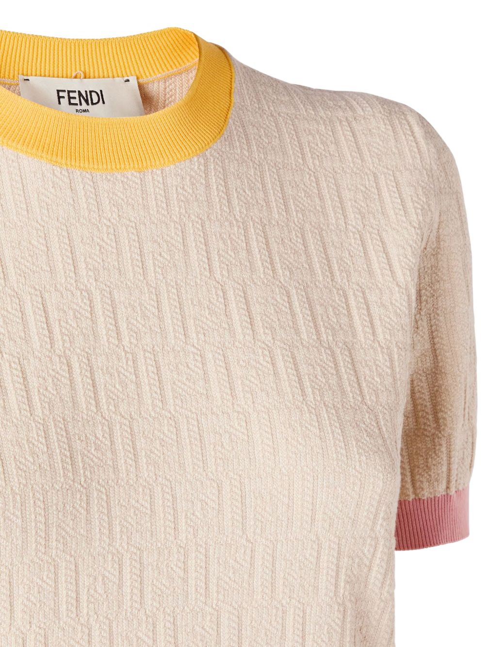 Fendi Sweaters Beige Cotton