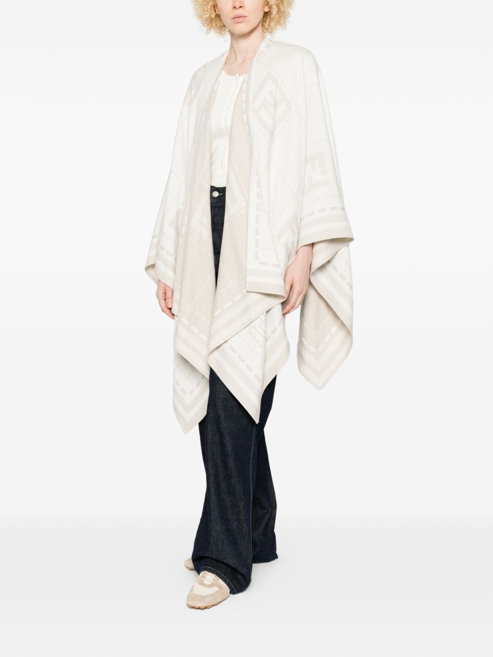 Fendi Jackets Ivory Wool