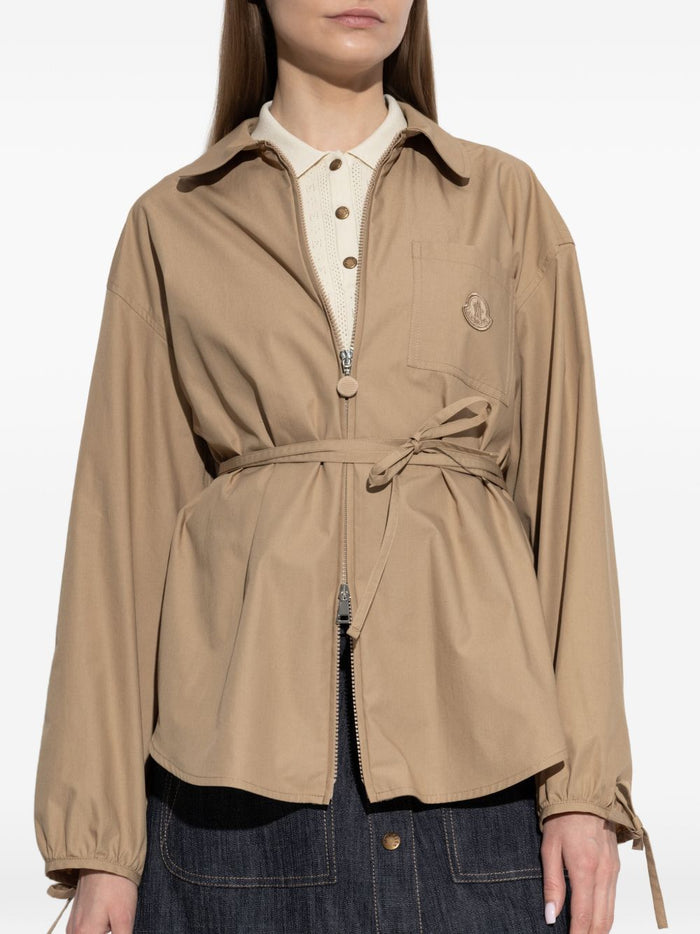 Moncler Shirts Beige Cotton