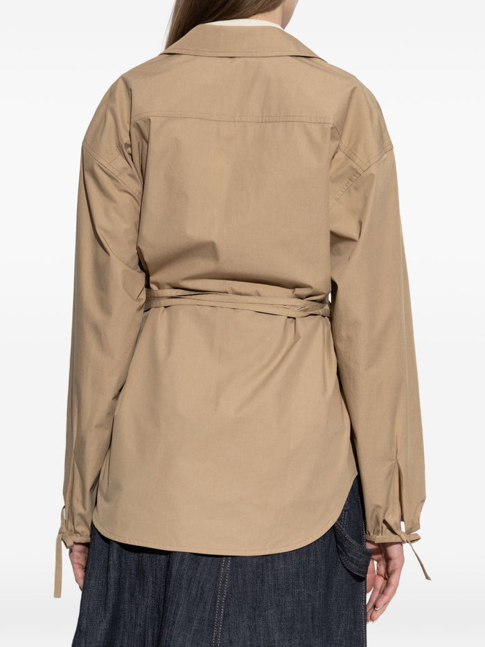 Moncler Shirts Beige Cotton