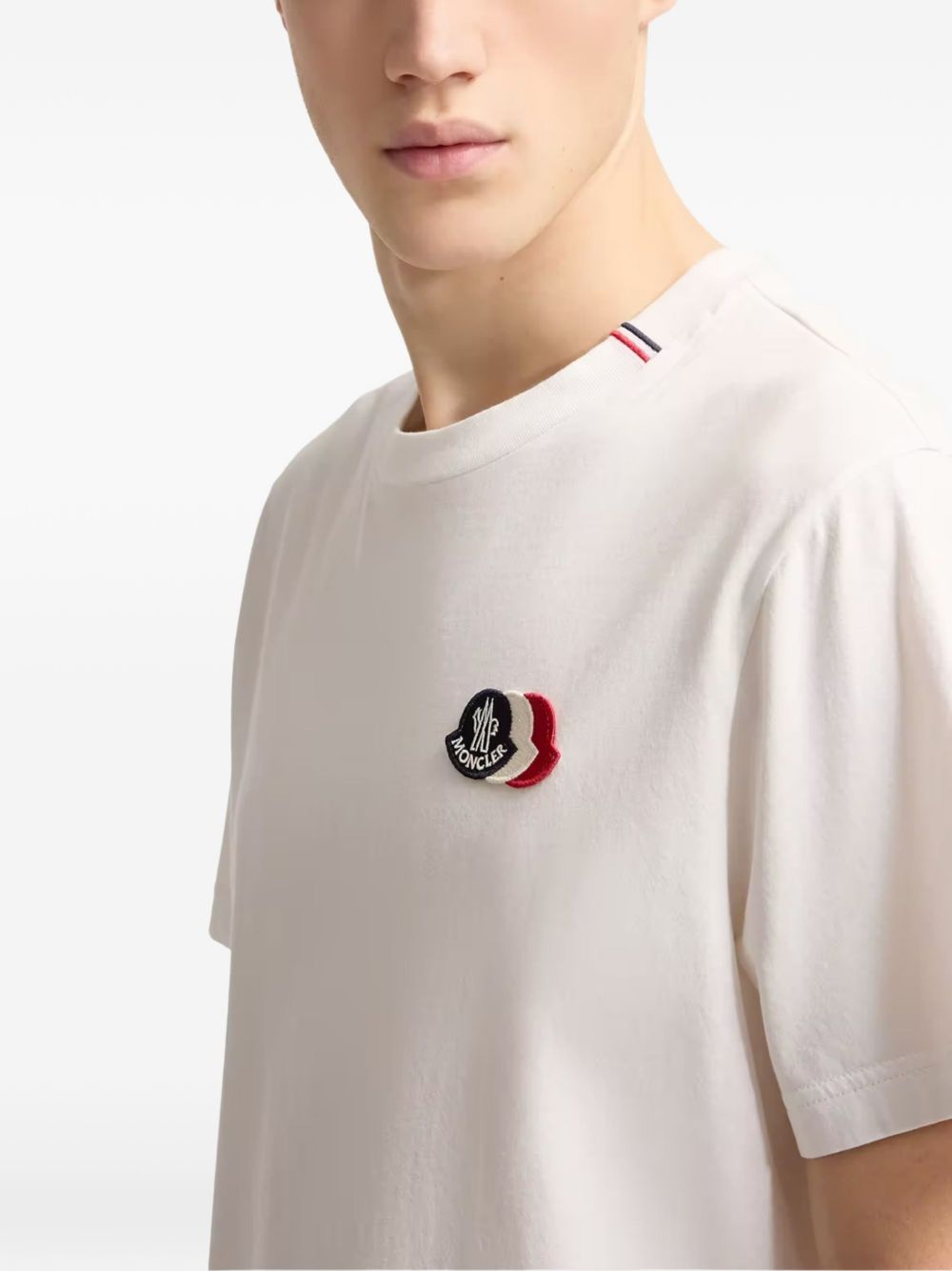 Moncler T-Shirts And Polos White Cotton