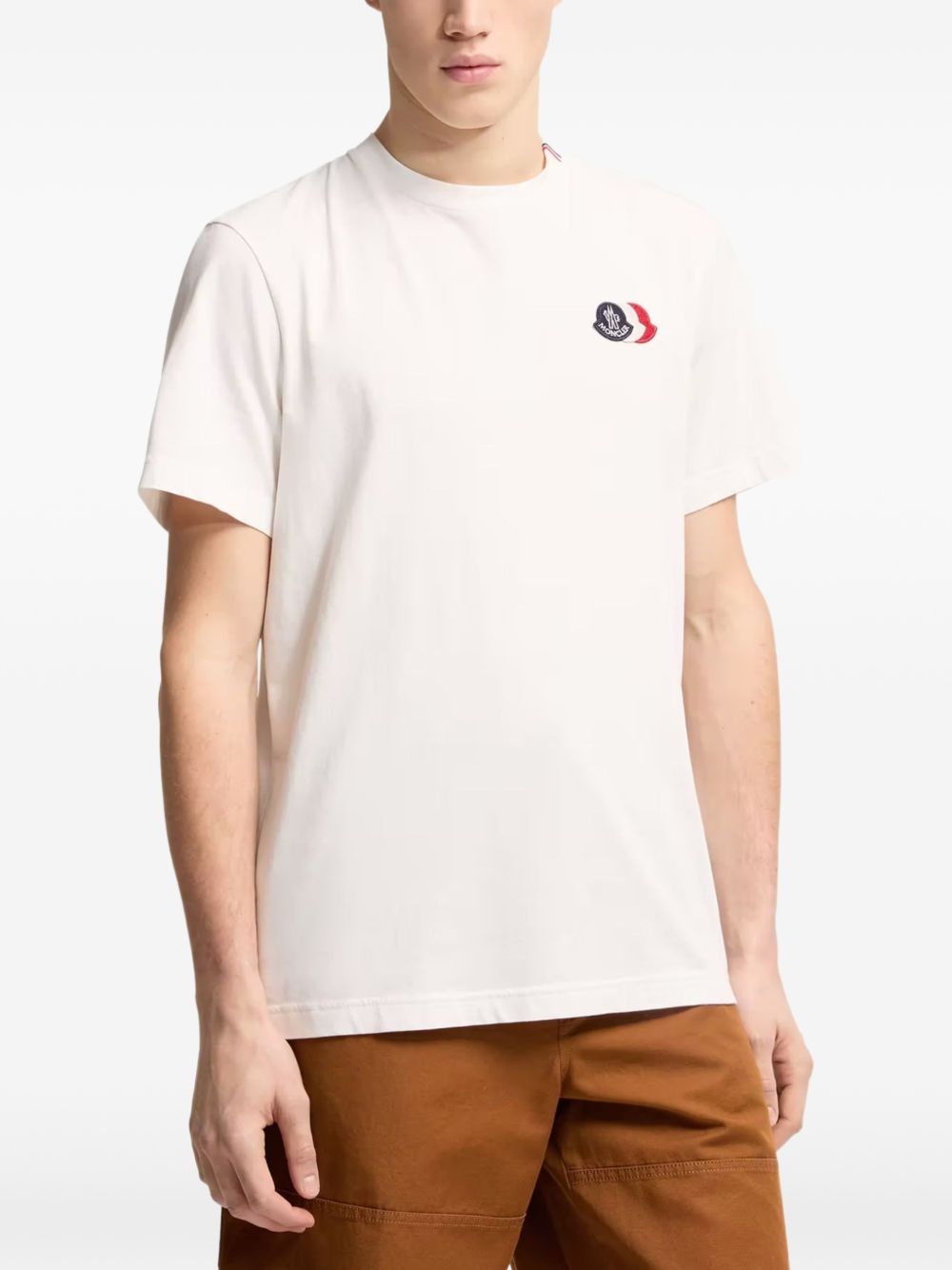 Moncler T-Shirts And Polos White Cotton