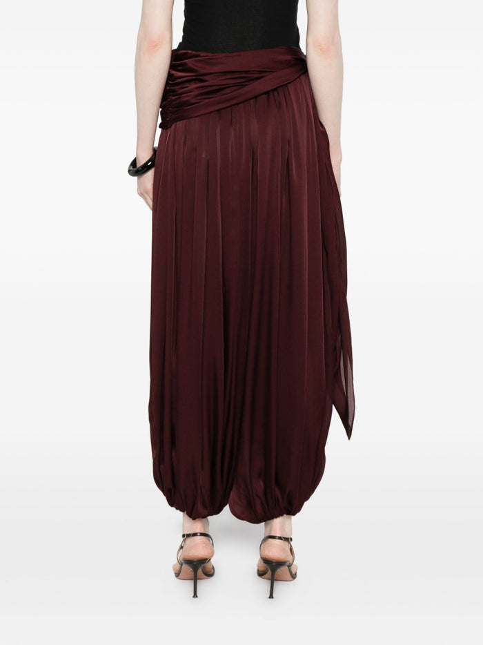 Zimmermann Trousers Bordeaux Silk