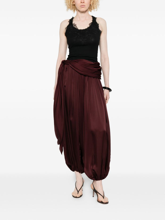 Zimmermann Trousers Bordeaux Silk