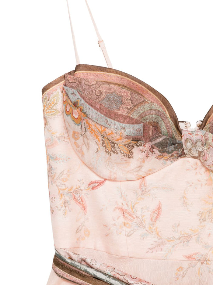 Zimmermann Dresses Pink Linen Silk