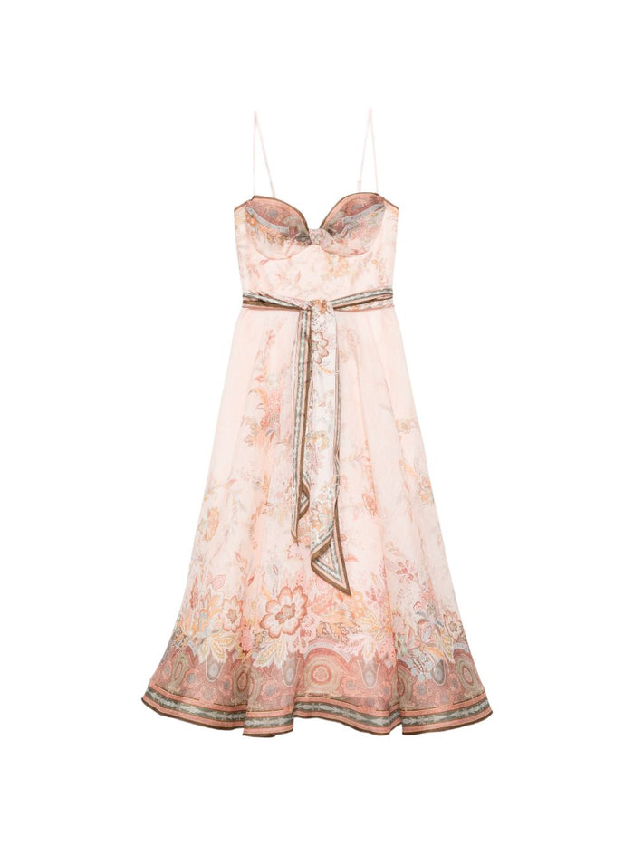 Zimmermann Dresses Pink Linen Silk