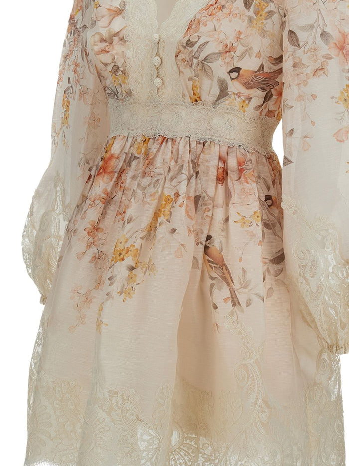 Zimmermann Dresses Beige Linen Silk