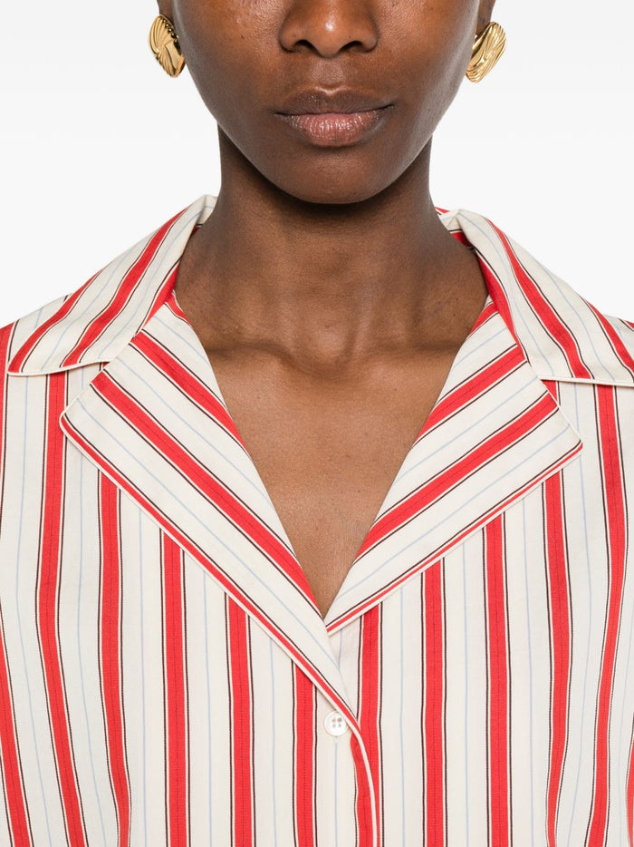 Forte Shirts Red Cotton Silk