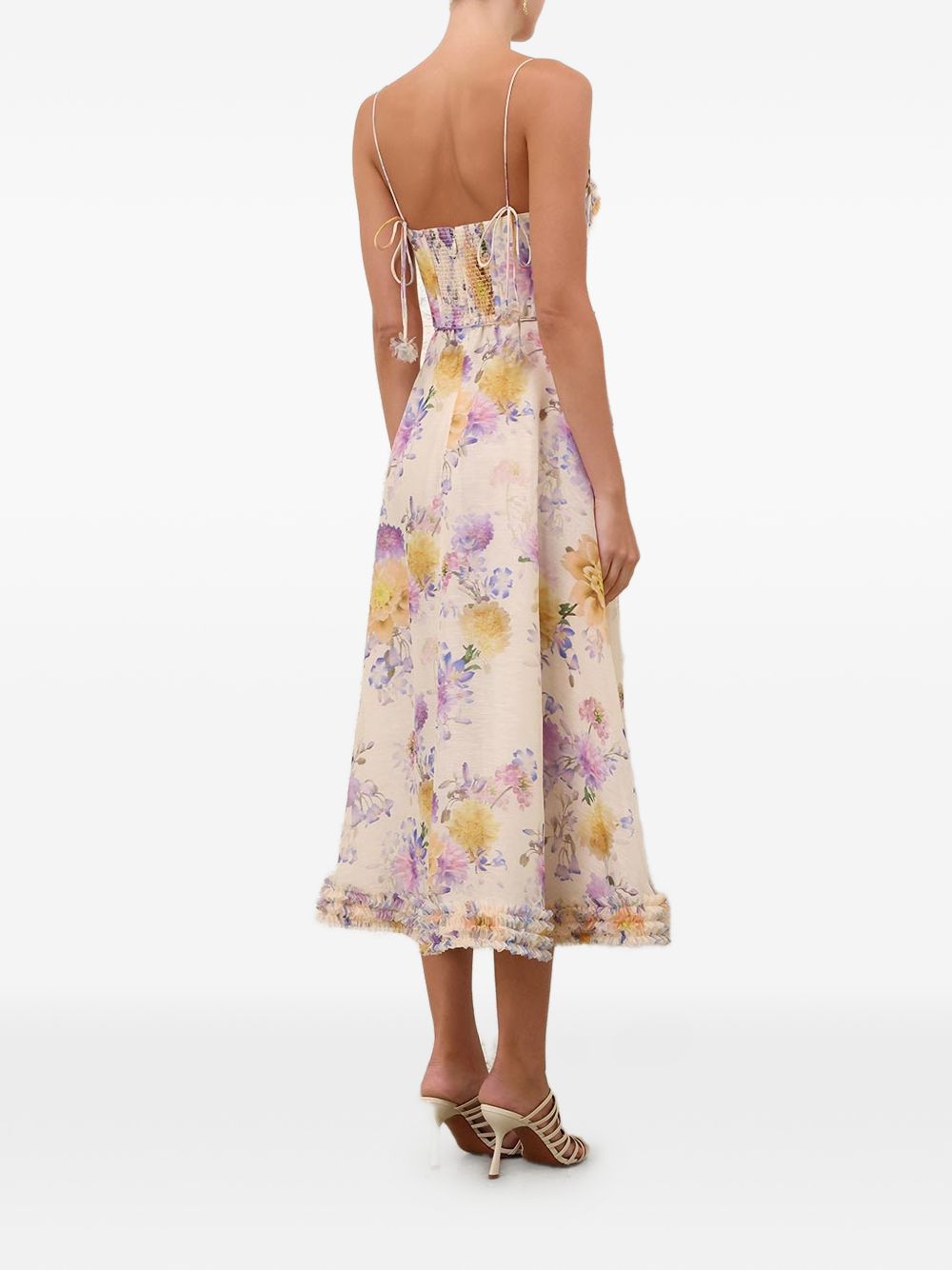 Zimmermann Dresses Beige Linen Silk