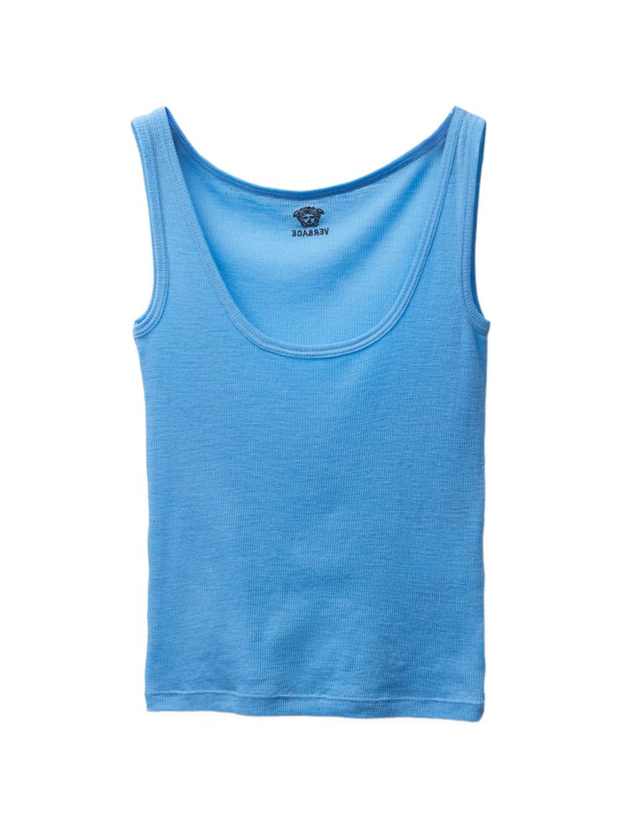 Versace Top Clear Blue Polyester