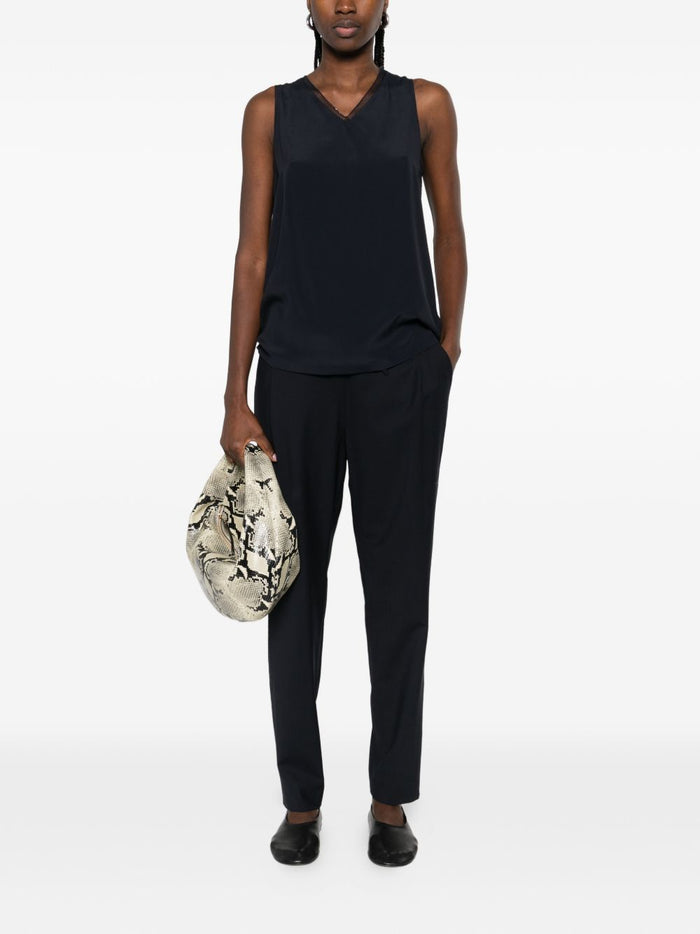 Fabiana Filippi Trousers Blue Virgin Wool